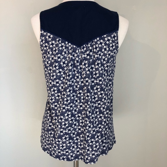 Levi’s Navy Blue White Ditsy Print Tank, size Small - Picture 3 of 8